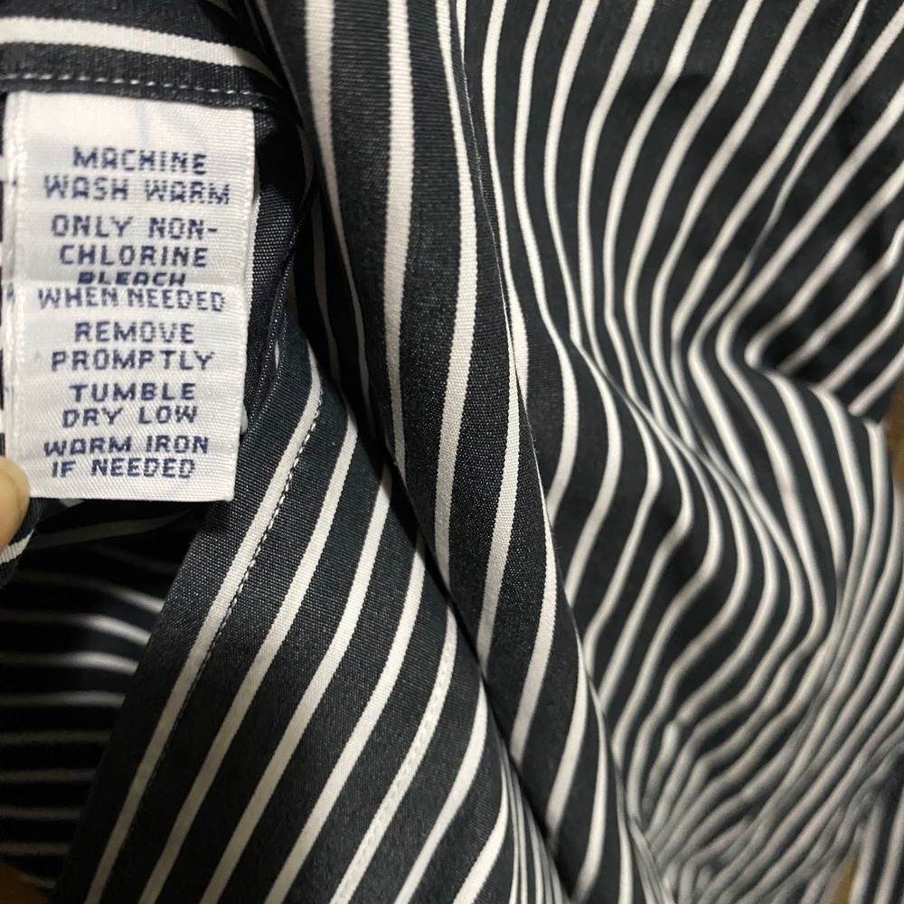 Ralph Lauren Button Down Old Money Preppy Mens Custom Fit XL Navy White Stripe - Picture 3 of 10